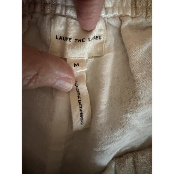 Laude the Label Linen Shorts Womens Size Medium Striped Summer Relaxed Lagenlook - Picture 4 of 8